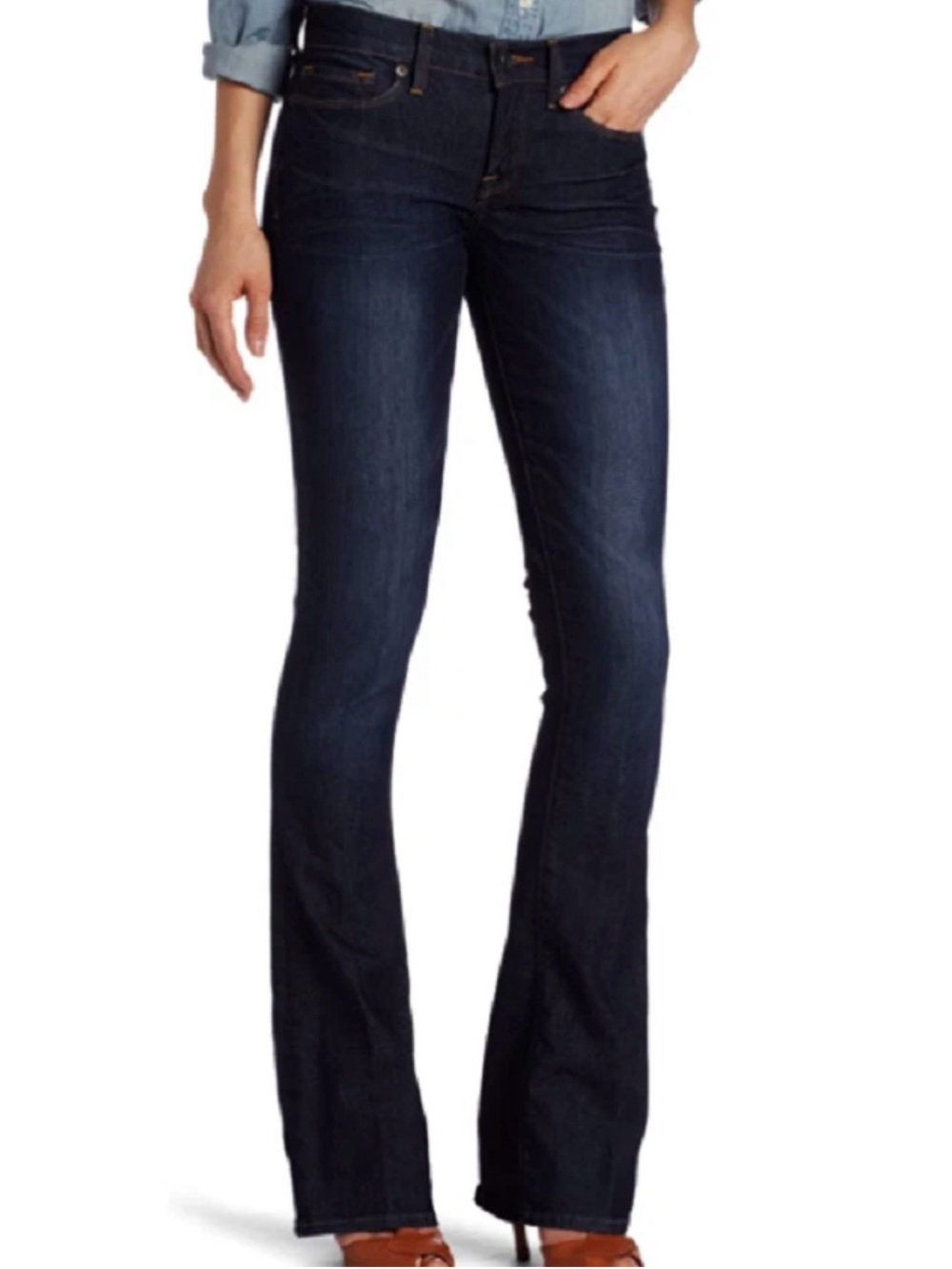 Lucky Brand Dark Blue Sofia Boot Flare Jeans 6/28 Regular